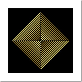 Square - triangles - graphic - geometric pattern Posters and Art